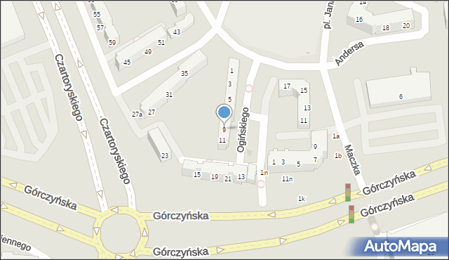 Gorzów Wielkopolski, Ogińskiego Michała Kleofasa, 9, mapa Gorzów Wielkopolski