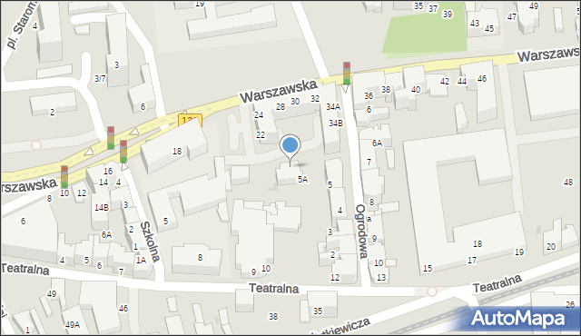 Gorzów Wielkopolski, Ogrodowa, 5b, mapa Gorzów Wielkopolski