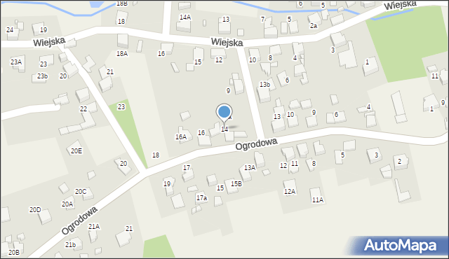 Gorzyce, Ogrodowa, 14, mapa Gorzyce