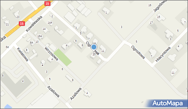 Grębocin, Ogrodowa, 10, mapa Grębocin