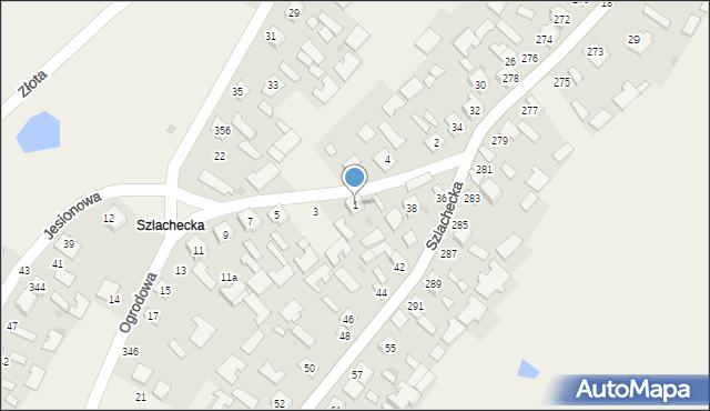 Grębów, Ogrodowa, 1, mapa Grębów