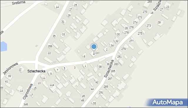 Grębów, Ogrodowa, 4, mapa Grębów