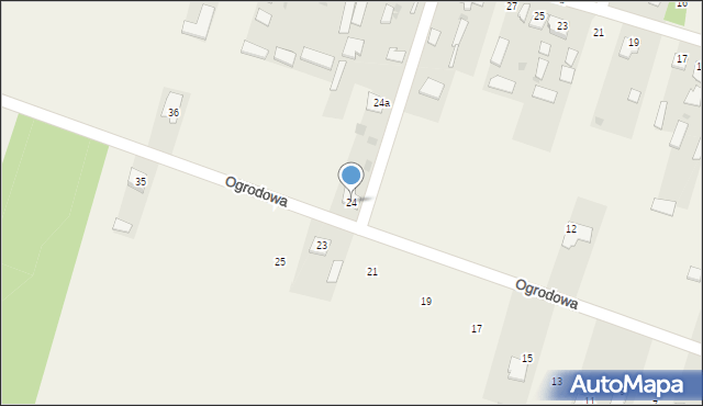 Gręzówka, Ogrodowa, 24, mapa Gręzówka