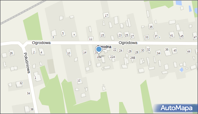 Grodzisk, Ogrodowa, 18a, mapa Grodzisk