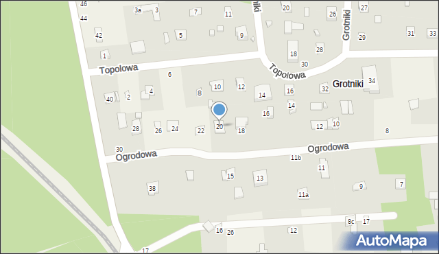 Grotniki, Ogrodowa, 20, mapa Grotniki