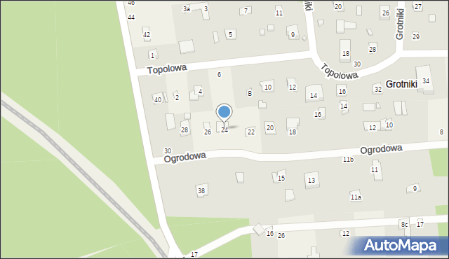 Grotniki, Ogrodowa, 24, mapa Grotniki