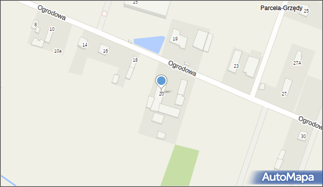 Grzędy, Ogrodowa, 20, mapa Grzędy