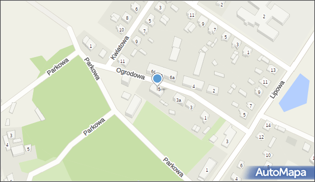 Grzymiszew, Ogrodowa, 5b, mapa Grzymiszew