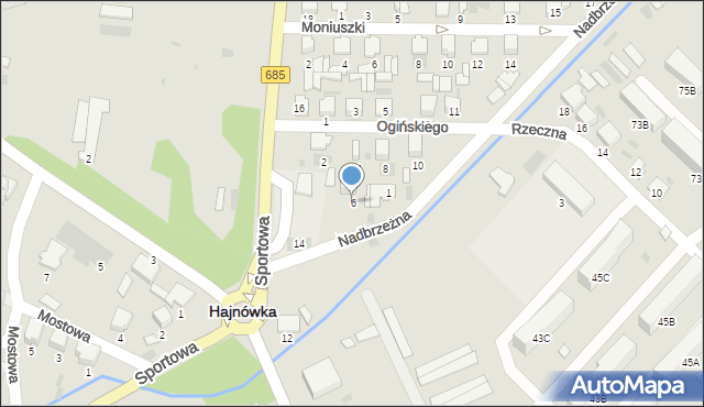 Hajnówka, Ogińskiego Michała Kleofasa, 6, mapa Hajnówka