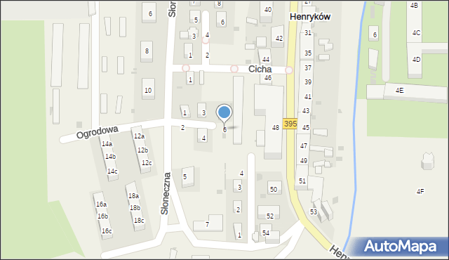 Henryków, Ogrodowa, 6, mapa Henryków