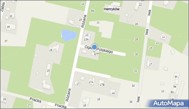 Henryków-Urocze, Ogara Polskiego, 4, mapa Henryków-Urocze