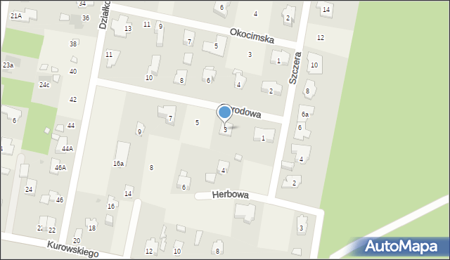 Hornówek, Ogrodowa, 3, mapa Hornówek