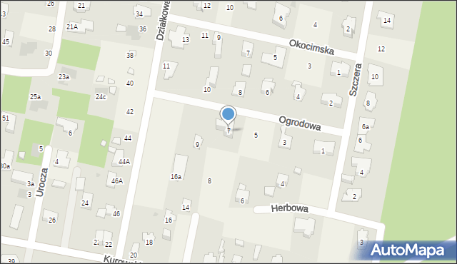 Hornówek, Ogrodowa, 7, mapa Hornówek