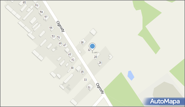 Hucisko, Ogrody, 30, mapa Hucisko