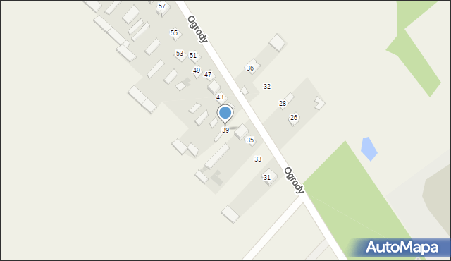 Hucisko, Ogrody, 39, mapa Hucisko