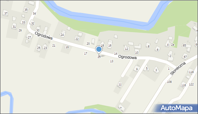 Iskrzynia, Ogrodowa, 15, mapa Iskrzynia