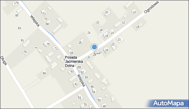 Jaćmierz, Ogrodowa, 29, mapa Jaćmierz