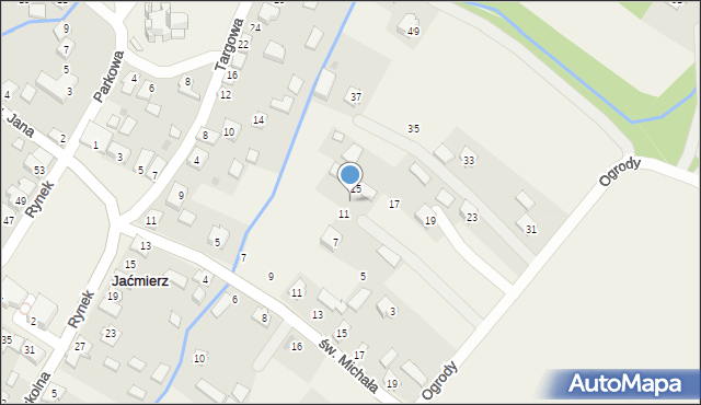 Jaćmierz, Ogrody, 13, mapa Jaćmierz