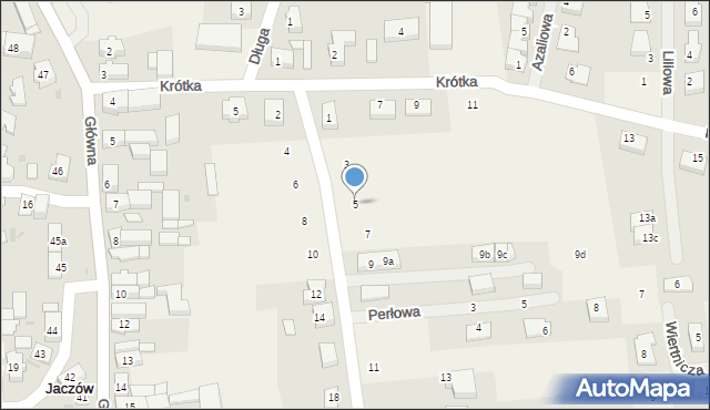 Jaczów, Ogrodowa, 5, mapa Jaczów