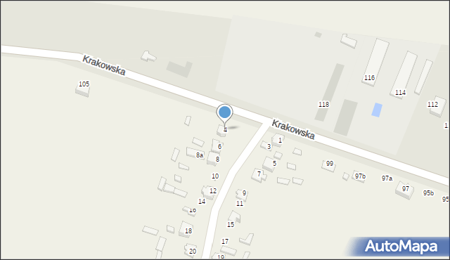Jakubów, Ogrodowa, 4, mapa Jakubów