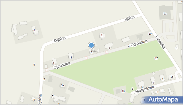 Jakubowice Konińskie, Ogrodowa, 6, mapa Jakubowice Konińskie