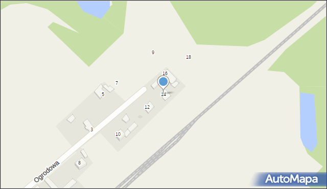 Jamielnik, Ogrodowa, 14, mapa Jamielnik