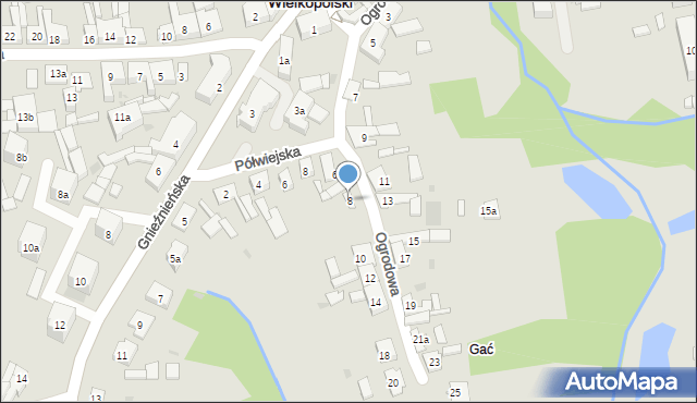 Janowiec Wielkopolski, Ogrodowa, 8, mapa Janowiec Wielkopolski