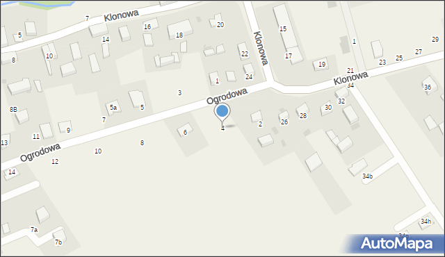 Januszkowice, Ogrodowa, 4, mapa Januszkowice