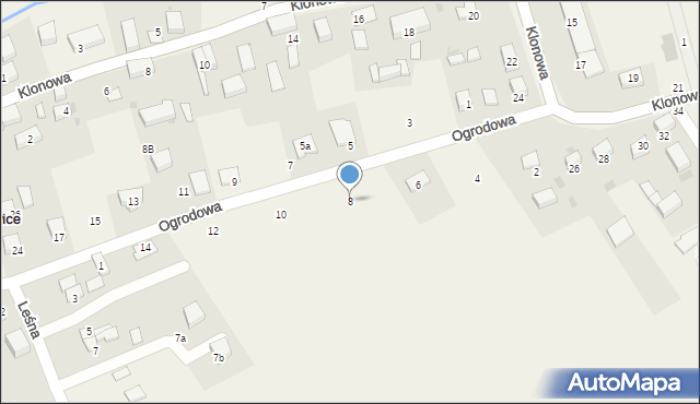 Januszkowice, Ogrodowa, 8, mapa Januszkowice