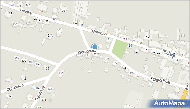 Jaraczewo, Ogrodowa, 33, mapa Jaraczewo