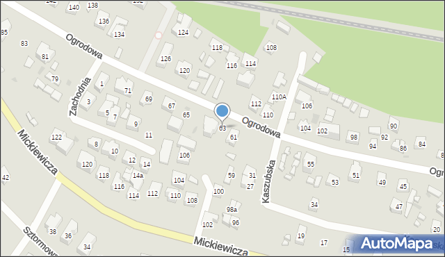 Jastarnia, Ogrodowa, 63, mapa Jastarnia