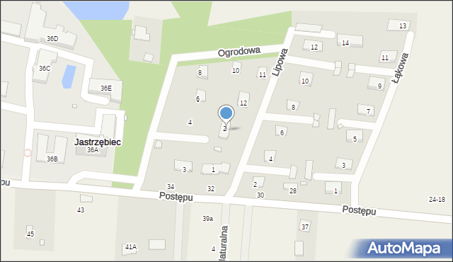 Jastrzębiec, Ogrodowa, 2/2, mapa Jastrzębiec