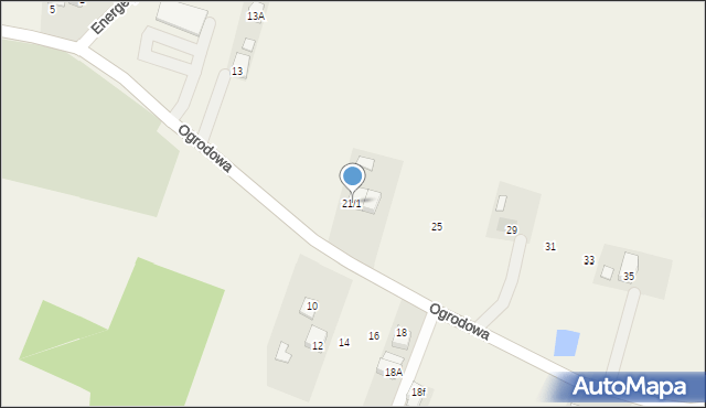 Jedlińsk, Ogrodowa, 21/1, mapa Jedlińsk