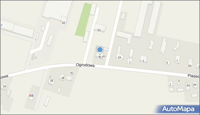 Jedlińsk, Ogrodowa, 51, mapa Jedlińsk