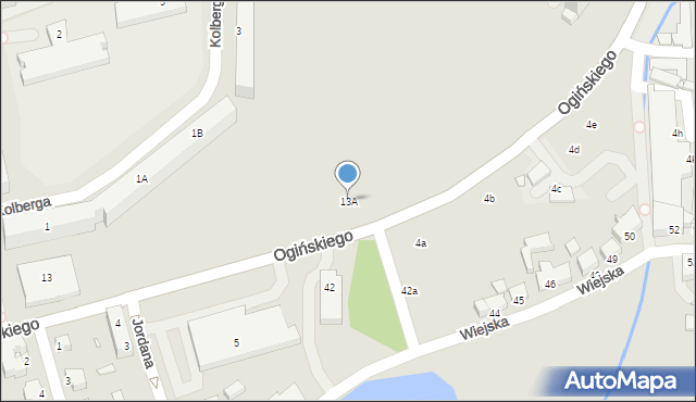 Jelenia Góra, Ogińskiego Michała Kleofasa, 13A, mapa Jelenia Góra
