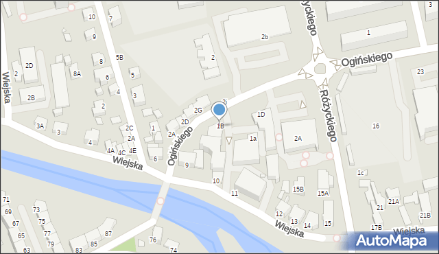 Jelenia Góra, Ogińskiego Michała Kleofasa, 1B, mapa Jelenia Góra