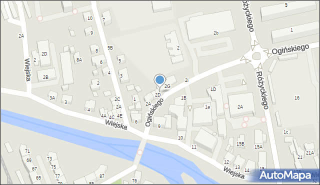 Jelenia Góra, Ogińskiego Michała Kleofasa, 2E, mapa Jelenia Góra