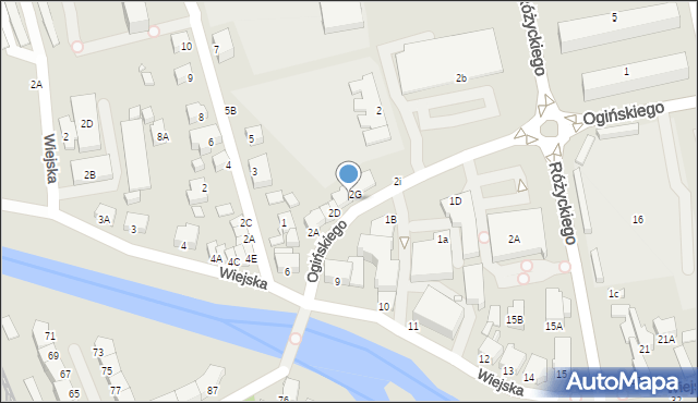 Jelenia Góra, Ogińskiego Michała Kleofasa, 2F, mapa Jelenia Góra