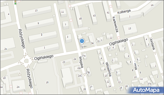 Jelenia Góra, Ogińskiego Michała Kleofasa, 3, mapa Jelenia Góra