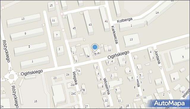 Jelenia Góra, Ogińskiego Michała Kleofasa, 5, mapa Jelenia Góra