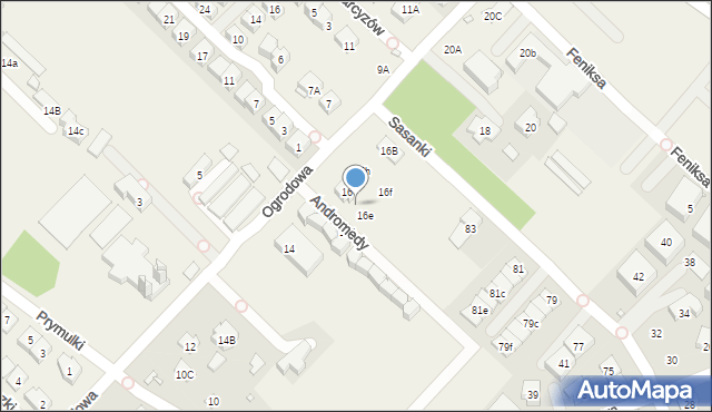 Józefosław, Ogrodowa, 16c, mapa Józefosław