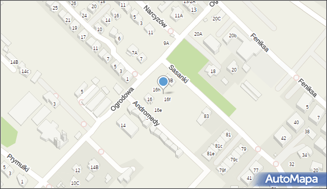 Józefosław, Ogrodowa, 16g, mapa Józefosław