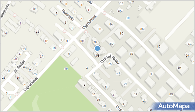 Józefosław, Ogrodowa, 6E, mapa Józefosław