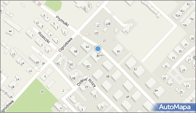 Józefosław, Ogrodowa, 8C, mapa Józefosław