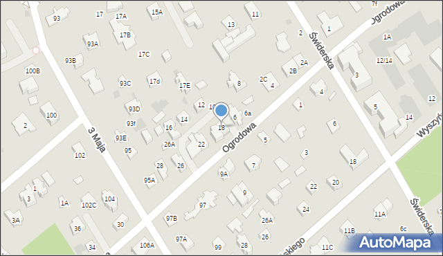 Józefów, Ogrodowa, 18, mapa Józefów