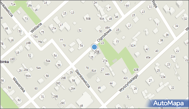 Józefów, Ogrodowa, 25A, mapa Józefów