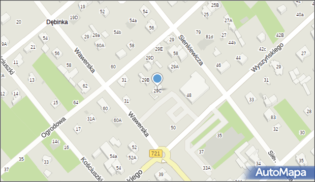 Józefów, Ogrodowa, 29C, mapa Józefów