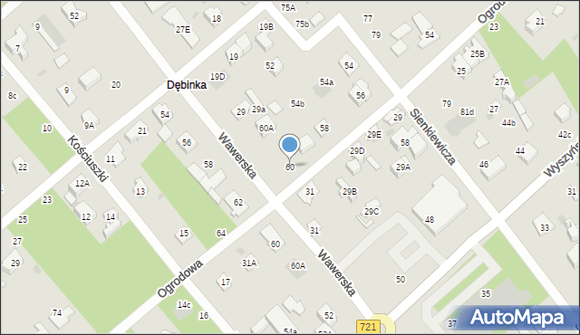 Józefów, Ogrodowa, 60, mapa Józefów