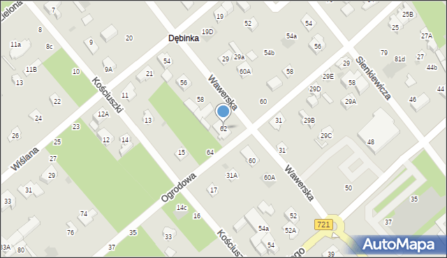 Józefów, Ogrodowa, 62, mapa Józefów