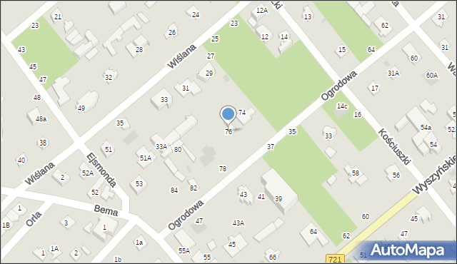 Józefów, Ogrodowa, 76, mapa Józefów